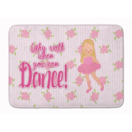 Carolines Treasures Ballet Long Blonde Hair Machine Washable Memory Foam Mat BB5387RUG